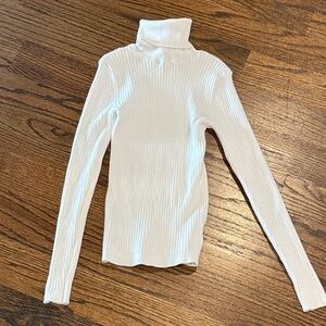 Copper Key Ivory Ribbed Turtleneck